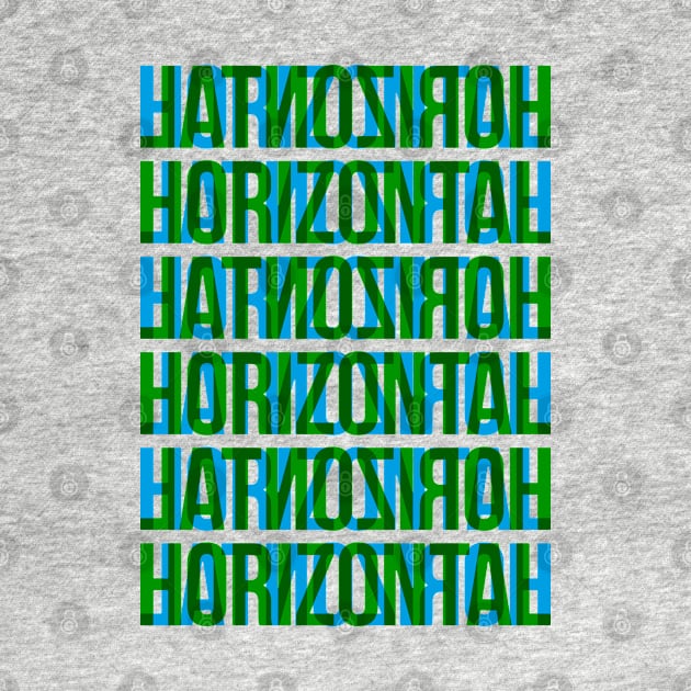 Horizontal Typography Stack (Blue Green) by John Uttley